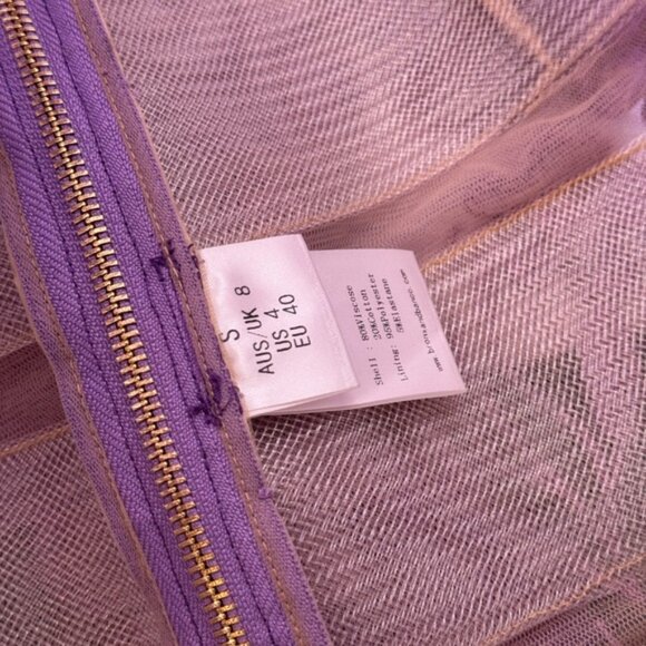 🆕 BRONX & BANCO 🧿 NWOT Bouquet Maraya Long Sleeve Mini Dress, Lilac Sz S US 4 - Picture 14 of 16